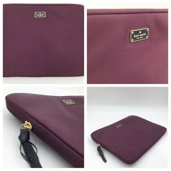 Kate Spade authenticated Purple Protective  Laptop Zip Closure Sleeve 13” - Picture 14 of 14
